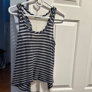Papaya Navy and White Striped Tank Top